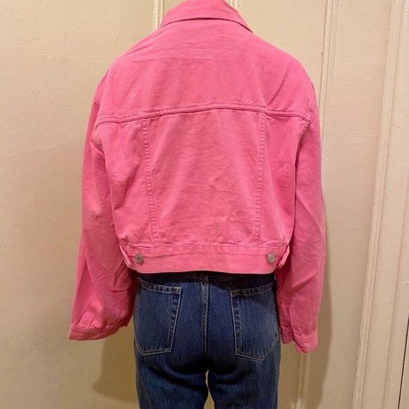 ZARA PINK HEART DENIM SHORT JEAN JACKET - Picture 5 of 12